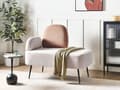 Miniatyrbilde 2 av 10: Sjeselong Beige Brun Polyesterstoff Venstrevendt Minimalistisk stil Stue