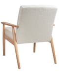 Miniatyrbilde 5 av 8: Lenestol Off-white Bouclé Polyester Ramme og armlener i lyst tre Retro design Hvilestol Stue