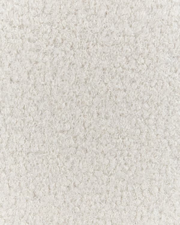 Lenestol Off-white Bouclé Polyester Ramme og armlener i lyst tre Retro design Hvilestol Stue
