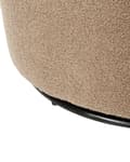 Miniatyrbilde 8 av 10: Lenestol Taupe Boucléstoff Svart base Svingbar 360-graders rotasjon Retro Glam Hvilestol Stue Soverom