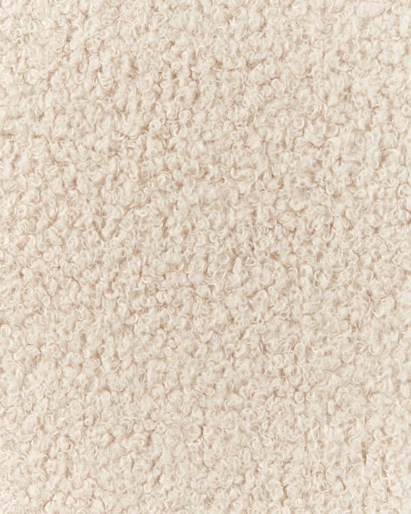 Fåtölj Beige Boucléklädsel Retro Design Mörk Träram Armstöd Vardagsrum