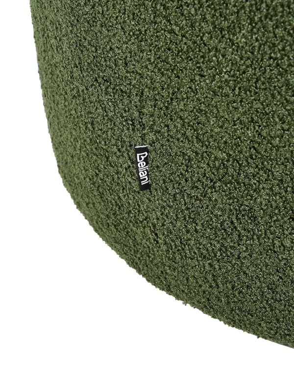 Fåtölj Grön Boucle Tyg Mjukt Nubby Svart Bas Svängbar 360° Retro Glam Art Decor Stil