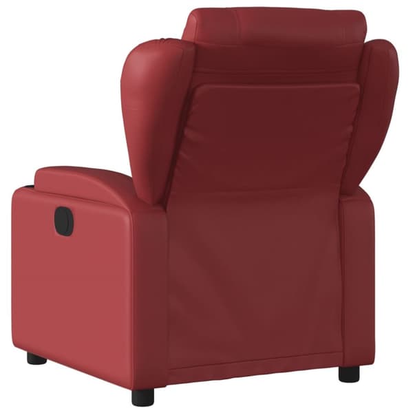 Reclinerfåtölj vinröd konstläder
