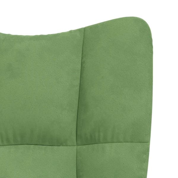 Nojatuoli, vaaleanvihreä, verhoiltu sametilla