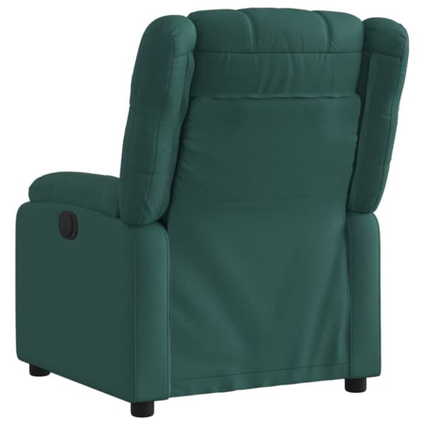 Reclinerfåtölj mörkgrön tyg