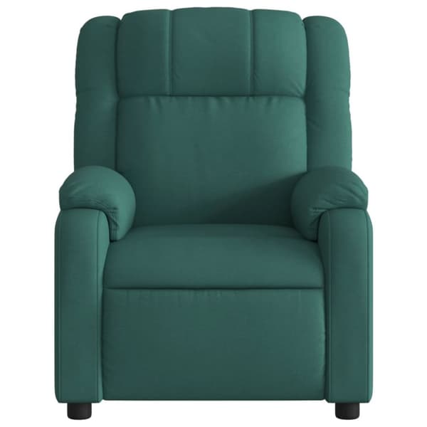 Reclinerfåtölj mörkgrön tyg