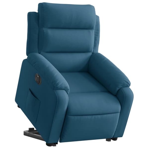 løftestol velour blå
