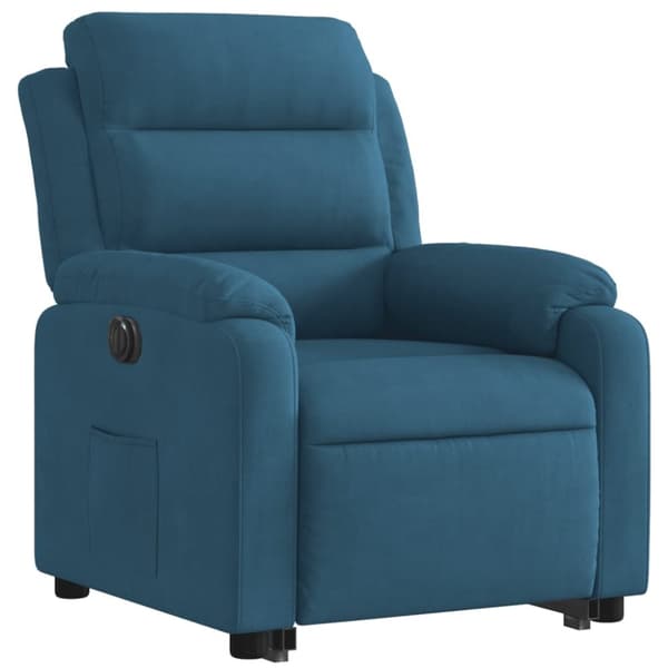 løftestol velour blå