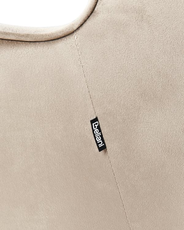 Fåtölj Öronlappsfåtölj Beige Sammet Klädd Svarta Ben Glam Design