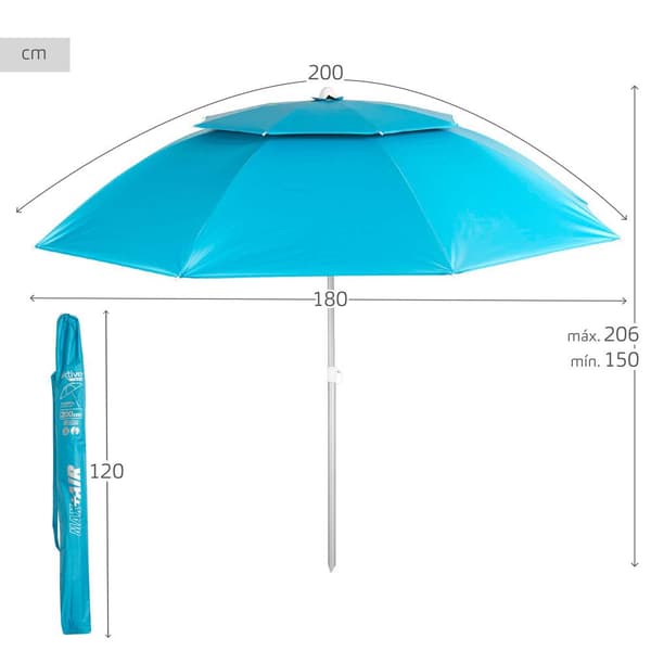 Aktive 200 Cm Uv50 Taittuva Rantavarjo