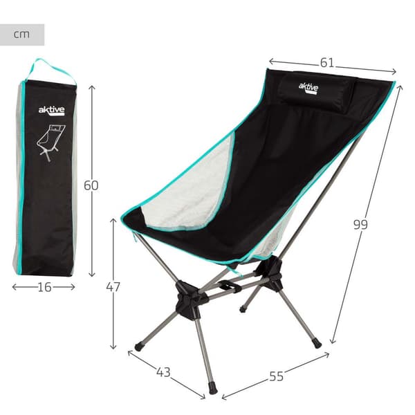 Aktive 43x55x99 Cm Foldebar Stol