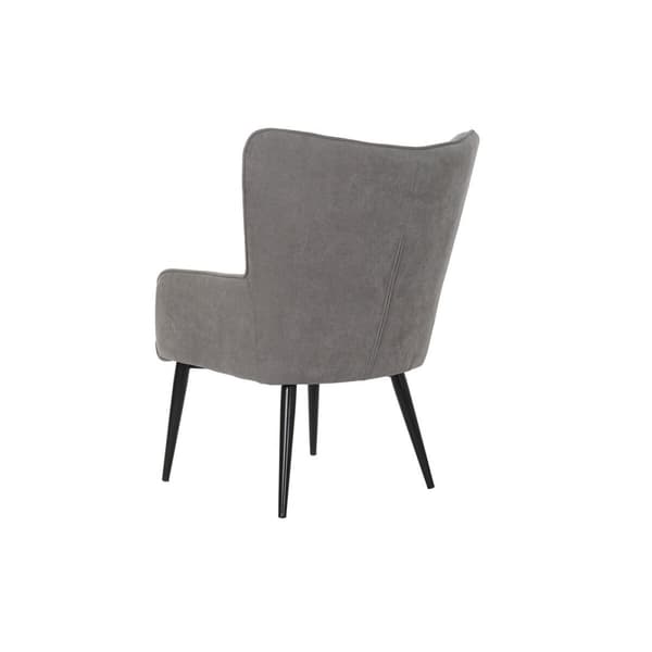 Fåtölj DKD Home Decor Svart Grå 69 x 77 x 91 cm
