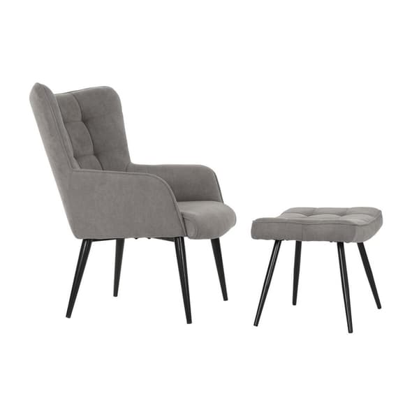 Fåtölj DKD Home Decor Svart Grå 69 x 77 x 91 cm