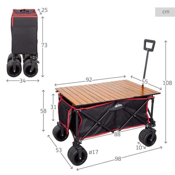 Aktive 360º Hopfällbart Vagnsbord