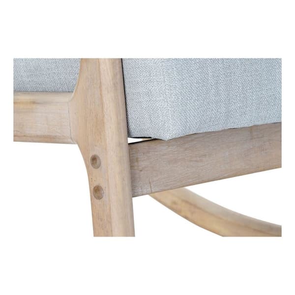 Gyngestol DKD Home Decor Grå Natur Lysegrå Hør Gummitræ 66 x 88 x 78 cm