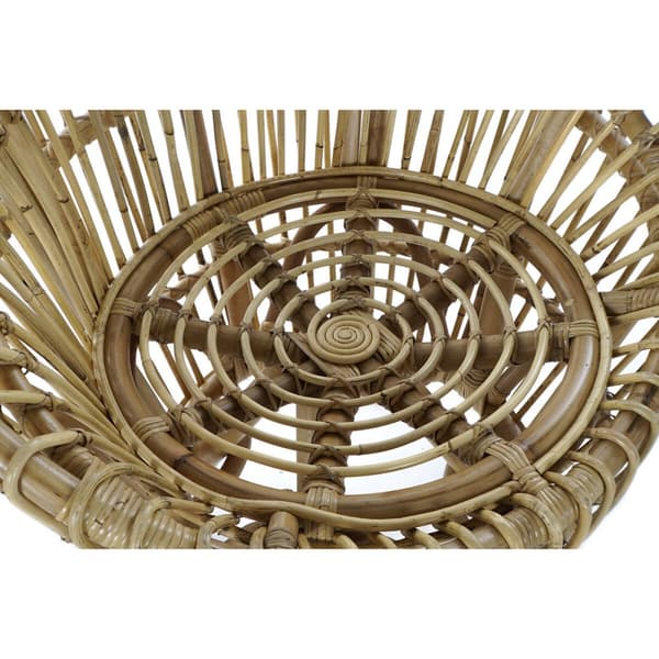 Lænestol DKD Home Decor 8424001750092 Natur Bomuld Hvid Spanskrør (74 x 67 x 85 cm)