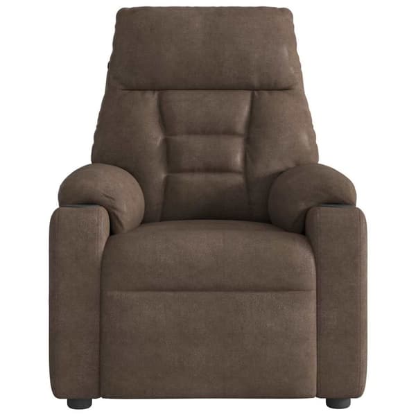 Reclinerfåtölj brun mikrofibertyg