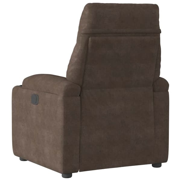 Reclinerfåtölj brun mikrofibertyg