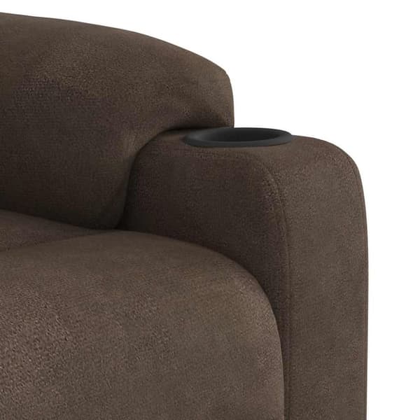 Reclinerfåtölj brun mikrofibertyg