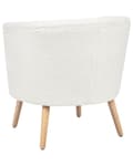 Miniatyrbilde 6 av 10: Lenestol Hvit Polstret Boucle Badestol i Retrostil Retro Design til Stue