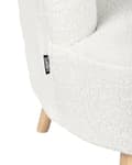 Miniatyrbilde 8 av 10: Lenestol Hvit Polstret Boucle Badestol i Retrostil Retro Design til Stue