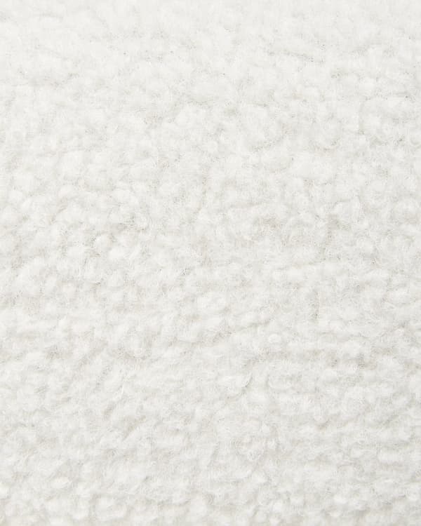 Lenestol Hvit Polstret Boucle Badestol i Retrostil Retro Design til Stue