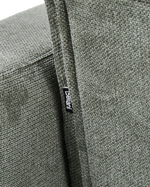 Lenestol Grønn Polyester Stoff Polstring Liggende Ryggstøtte 3 Posisjoner
