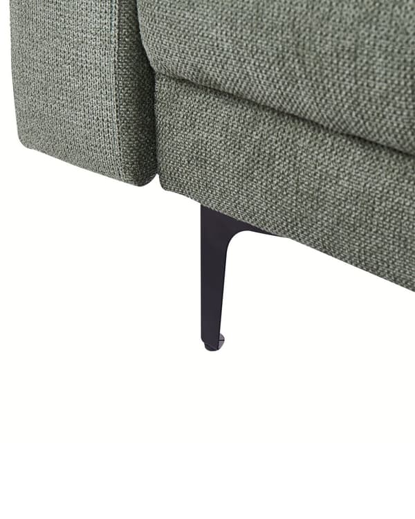 Lenestol Grønn Polyester Stoff Polstring Liggende Ryggstøtte 3 Posisjoner
