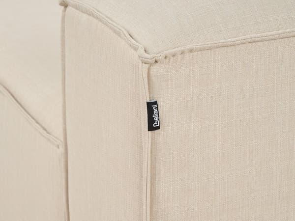Sjeselong Beige Polyesterstoff Høyrevendt Svarte ben Moderne design Sofamodul Stue