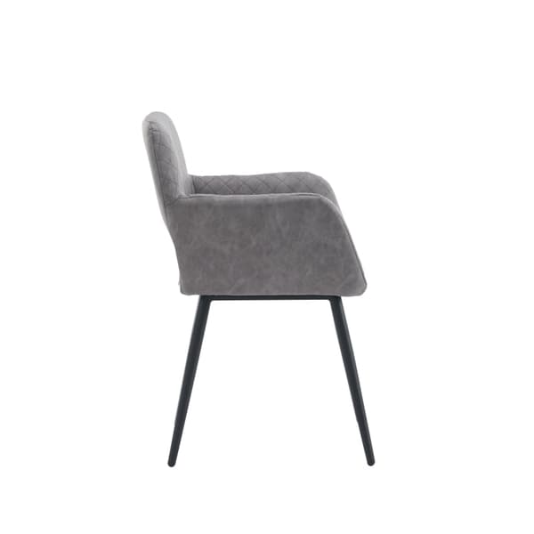 Rootz 2-osaiset meikkituolit - Kauneustuolit - Mukava istuin - Ergonominen tuki - 58 cm x 56 cm x 80 cm - Sementinharmaa keinonahka