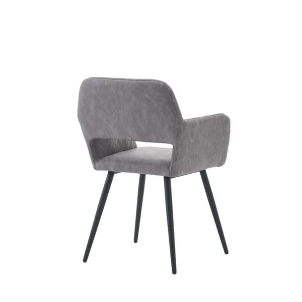 Rootz 2-osaiset meikkituolit - Kauneustuolit - Mukava istuin - Ergonominen tuki - 58 cm x 56 cm x 80 cm - Sementinharmaa keinonahka