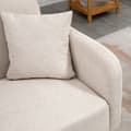 Miniatyrbild 5 av 9: Rootz 2-sits soffa - Loveseat - Soffa - Lätt att rengöra - 130cm x 70cm x 80cm, Cream Velvet, Rubberwood Ben
