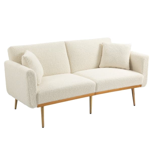 Rootz 3-personers teddystofsofa - sovesofa - sovesofa - enestående komfort - 161,97 cm x 77,97 cm x 79,98 cm