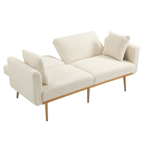 Rootz 3-personers teddystofsofa - sovesofa - sovesofa - enestående komfort - 161,97 cm x 77,97 cm x 79,98 cm