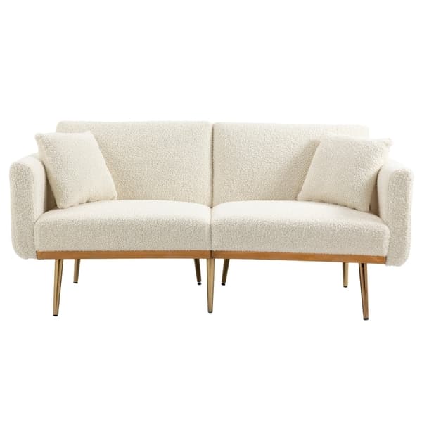 Rootz 3-personers teddystofsofa - sovesofa - sovesofa - enestående komfort - 161,97 cm x 77,97 cm x 79,98 cm