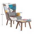 Miniatyrbillede 3 af 10: Rootz stol og osmannisk sæt - Afslapningskombination - Loungemøbler - Høj komfort - 69 cm x 51 cm x 95,5 cm