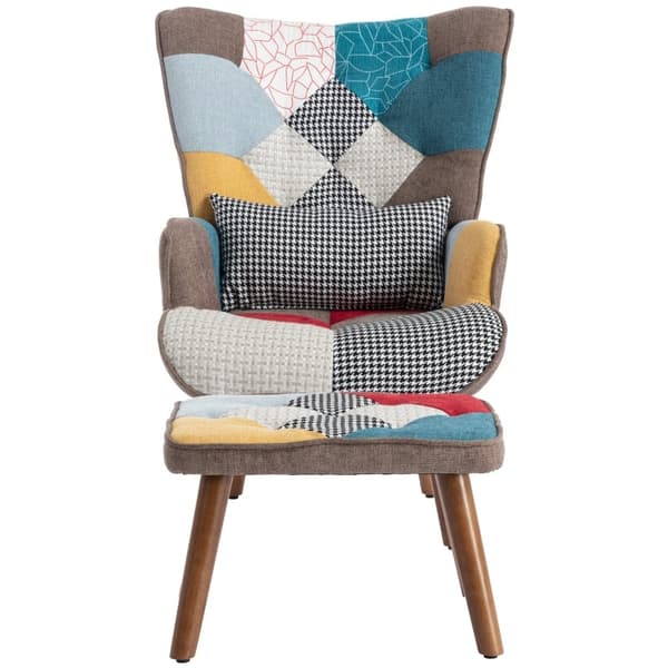 Rootz stol og osmannisk sæt - Afslapningskombination - Loungemøbler - Høj komfort - 69 cm x 51 cm x 95,5 cm