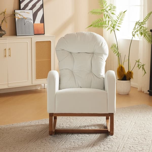 Rootz Elegant gungstol - Modern Rocker - Snygg solstol - Långvarig komfort - 68,5L x 88W x 101H cm