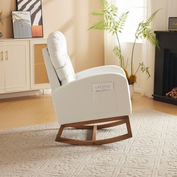 Rootz Elegant gungstol - Modern Rocker - Snygg solstol - Långvarig komfort - 68,5L x 88W x 101H cm