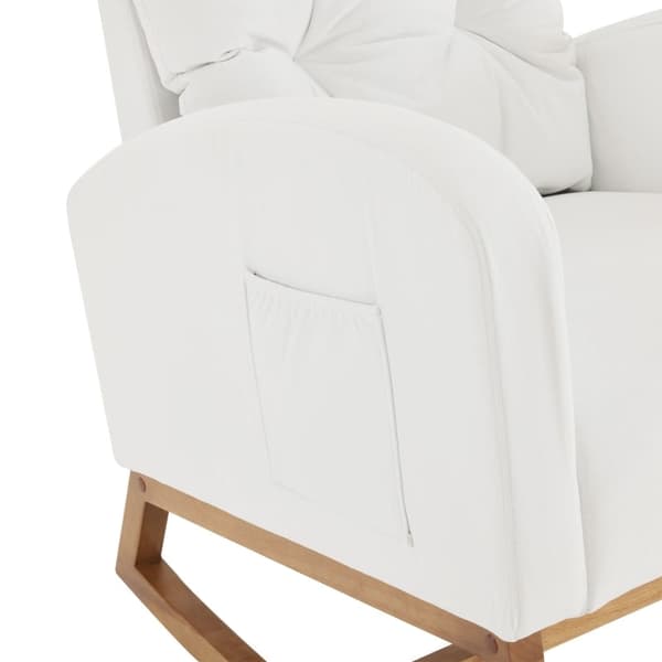 Rootz Elegant gungstol - Modern Rocker - Snygg solstol - Långvarig komfort - 68,5L x 88W x 101H cm