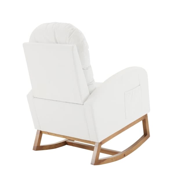 Rootz Elegant gungstol - Modern Rocker - Snygg solstol - Långvarig komfort - 68,5L x 88W x 101H cm