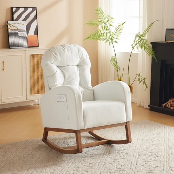 Rootz Elegant gungstol - Modern Rocker - Snygg solstol - Långvarig komfort - 68,5L x 88W x 101H cm