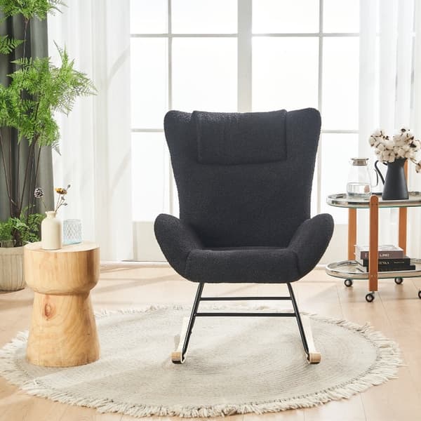 Rootz Grey Teddy Velvet keinutuoli - Vapaa-ajan tuoli - Velvet nojatuoli - Ergonominen mukavuus - 67,5L x 93L x 93K cm