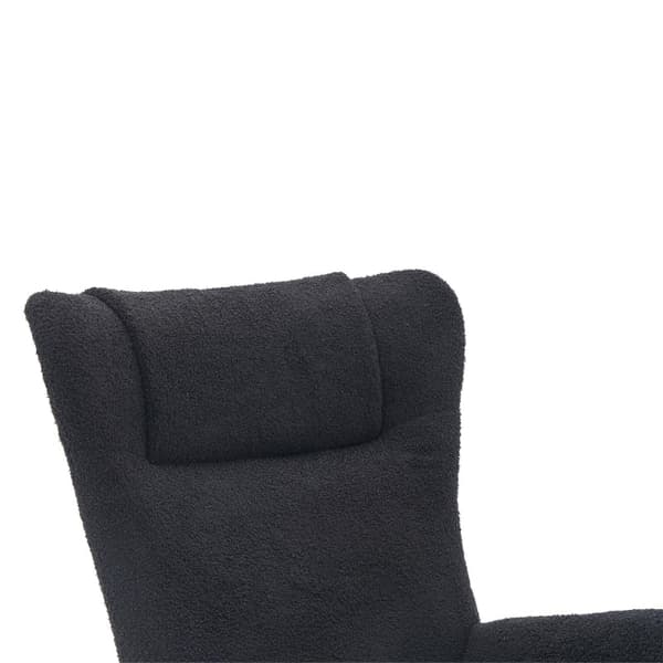 Rootz Grey Teddy Velvet keinutuoli - Vapaa-ajan tuoli - Velvet nojatuoli - Ergonominen mukavuus - 67,5L x 93L x 93K cm