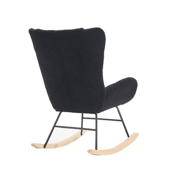 Rootz Grey Teddy Velvet keinutuoli - Vapaa-ajan tuoli - Velvet nojatuoli - Ergonominen mukavuus - 67,5L x 93L x 93K cm