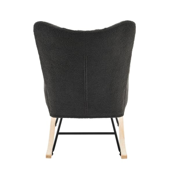 Rootz gyngestol med høj ryg - Lænestol - Hvilestol - Blødt fløjlsstof - 63,9 cm x 95,7 cm x 90,9 cm