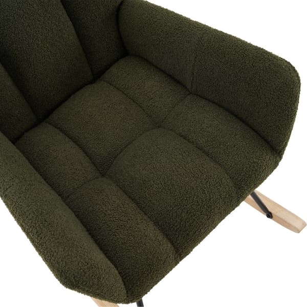 Rootz gyngestol med høj ryg - moderne lænestol - Teddy Velvet stol - Komfort og stabilitet - 63,9 cm x 95,7 cm x 90,9 cm