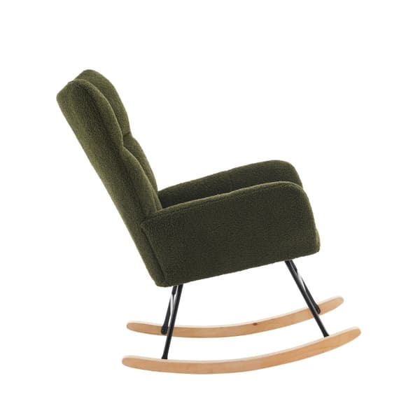Rootz gyngestol med høj ryg - moderne lænestol - Teddy Velvet stol - Komfort og stabilitet - 63,9 cm x 95,7 cm x 90,9 cm