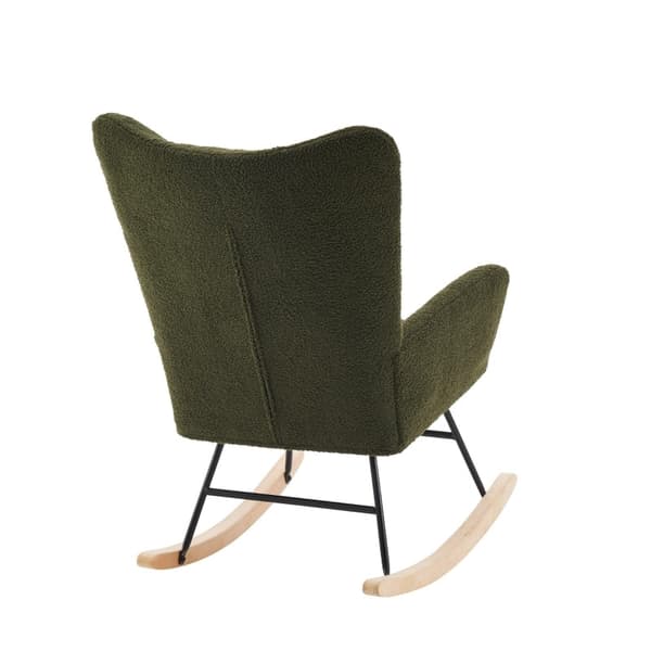 Rootz gyngestol med høj ryg - moderne lænestol - Teddy Velvet stol - Komfort og stabilitet - 63,9 cm x 95,7 cm x 90,9 cm
