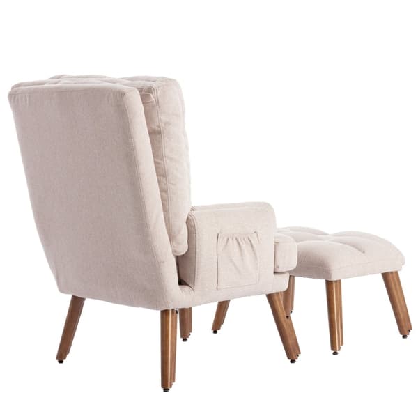 Rootz lepotuoli jalkatuella - nojatuoli - lepotuoli - 10-suuntaisesti säädettävä mukavuus - 65L x 60W x 96,5K cm
